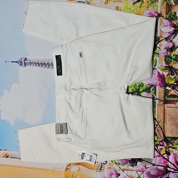 Vans White Distressed Skinny Fray Hem Jeans Size 1/25 NWT - Picture 7 of 8